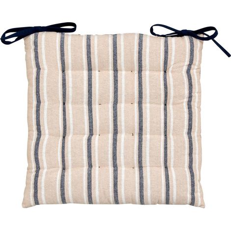 Coprisedia groove 38x38cm a righe blu navy - Atmosphera créateur d'intérieur