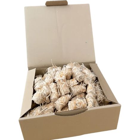 J'ENVOIE DU BOIS - Allume-feu Naturel Laine de Bois et Cire végétale - Boîte de 100 pièces - 1,5Kg - pour Poêle à Bois, Cheminée, Barbecue, Four à Pizza (1/3)