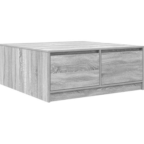 Maison Exclusive - Mesa de centro con cajones Sonoma gris 100x100