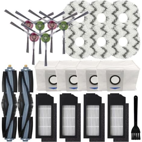 Haupt-/Seitenbürste, HEPA-Filter, Wischmopp-Pad, Staubbeutel, Wischtuchhalterungen für Ecovacs-Räume (1/4)