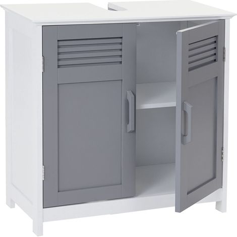 Meuble sous-vasque HHG-146, 60x60x30cm, gris