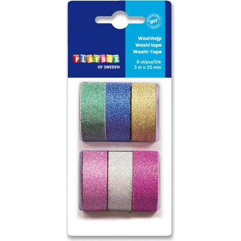Nastro Washi fai da te, 6 pezzi, 3 m x 15 mm, Br (1/3)