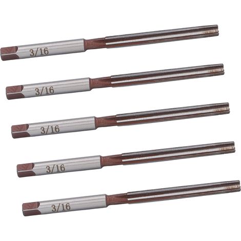 10 Pièces Alésoirs à Main 9SiCr pour Aluminium, Bois, Métal, Fraise à Main 3/16"