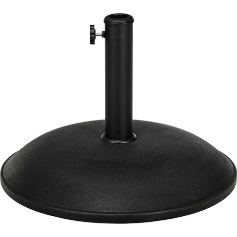 Pied de parasol en acier inoxydable avec poignées, support semi-circulaire pour parasols de Ø 3,8 à Ø 4,8 cm, pour balcon, terrasse, jardin, bronze, noir