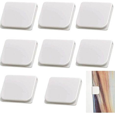 KZQ Paquete de clips autoadhesivos para cortina de ducha, protección contra salpicaduras, a prueba de viento, sin taladrar, tope, protector, accesorios de baño para la ducha (1/4)