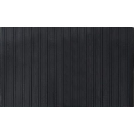 Alfombra rectangular bambú negro 60x100 cm vidaXL