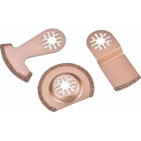 Lames de scie oscillantes – Ensemble de 3 lames de scie à carrelage multifonctions pour la coupe multi-outils générale (1/5)