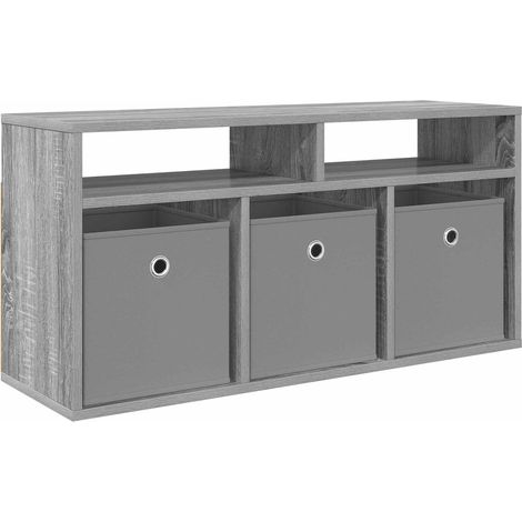 Maison Exclusive - Lowboard mit Schubladen Graues Sonoma 87 x 27,