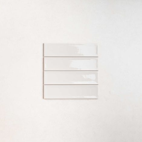 Carrelage Effet Zellige Blanc NARA Blanco Gloss 7,5x30cm (1/2)