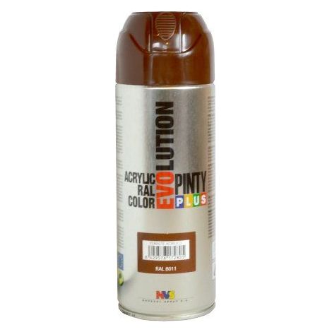 Peinture en spray - Pinty Plus Evolution - Marron RAL8011 - 400 mL - Brillant (1/2)
