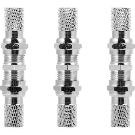 Sets de eurs Coaxiaux de Type F Étanches en Métal Argenté Anneaux en Caoutchouc Lot de 3 Garantissant Qualité Sonore et Image pour Câble Coaxial TV et Radio (1/5)