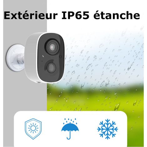 Caméra Surveillance WiFi Extérieure sans Fil Batterie, HD Intérieure IP avec Vision Nocturne Couleur, Détection de Mouvement PIR, Détection AI, Audio Bidirectionnel, Sirène, IP65 étanche (1/5)