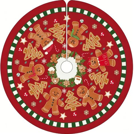 Falda para árbol de Navidad, tapete para árbol de Navidad de 90 cm, almohadilla protectora para la base del árbol de Navidad, falda para árbol de Navidad (1/4)