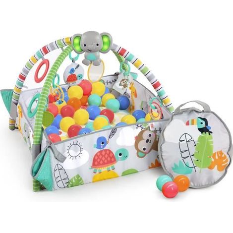 BRIGHT STARTS Tapis deveil 5 en 1 - your way ball playTM activity gym + ball pit - Totally tropical (1/5)