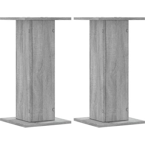 Supports de haut-parleurs 2 pcs gris sonoma bois d'ingénierie (1/5)