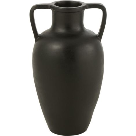 Vase avec Anses "Amphore" 48cm Noir