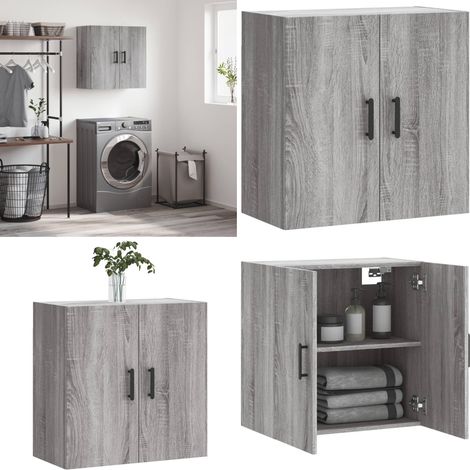 Wandschrank Grau Sonoma 60x31x60 cm Holzwerkstoff - Wandschrank - Regal - Aufbewahrungsraum - Wohnzimmerdeko - Schlafzimmermöbel - Home & Living (1/5)