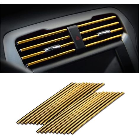 20 PCS Bande Décorative pour Climatiseur de Voiture, Accessoires intérieurs de voiture, Multicolore Bande décorative pour la plupart des bouches d'aération (Ort) (1/5)