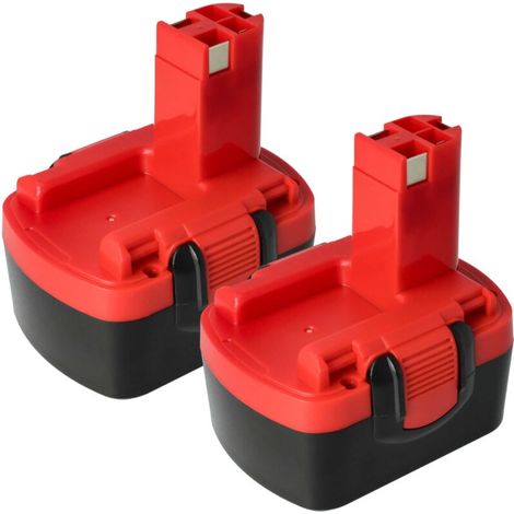 Batterie de remplacement 14,4V 1500mAh NiMH – Compatible Bosch PSR 140/14.4/N/14.4VE-2 – Performance prolongée pour outils électriques - 2 X