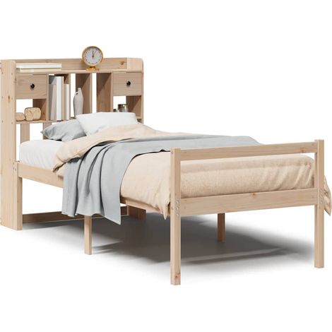 Maison Exclusive - Letto Libreria senza Materasso 90x200 cm Legno Massello Pino
