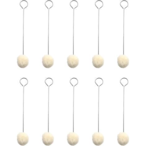 10 Pièces Laine Daubers Brosse À Billes En Cuir Applicateur Teinture En Cuir Poignée En Métal Pour Les Teintures En Cuir Projets D'artisanat Outil Travail Outil Teinture En Cuir (1/5)