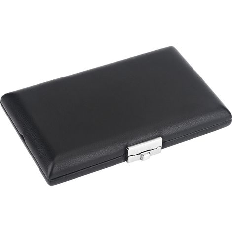Étui rigide en simili cuir noir pour anches de basson, boîte de rangement avec compartiments pour 6 anchettes (1/5)