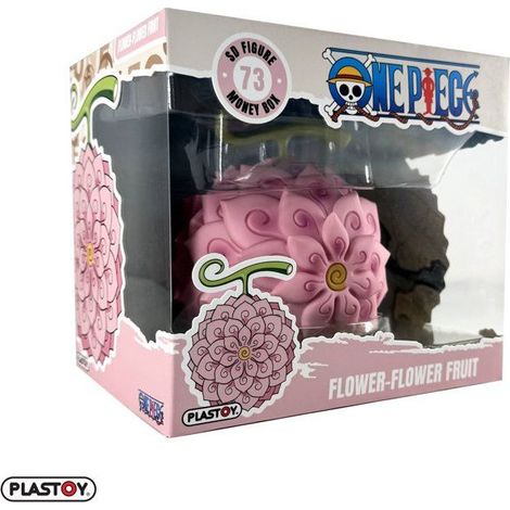 Sparbüchse One Piece PLASTOY Flower-Flower Fruit aus handbemaltem Kunststoff 12 cm (1/4)