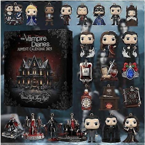 Calendrier de l'Avent Vampire Diaries, boîte surprise, décoration de sapin de Noël, pendentif en acrylique