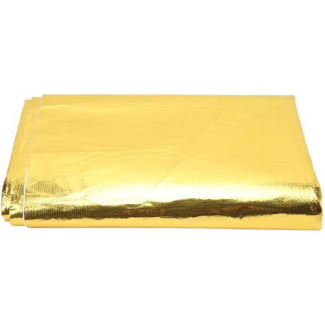 Vtizikl Bande adhésive auto-adhésive réfléchissante dorée, haute température, bouclier thermique, isolation thermique pour envelopper les fils, conduites de carburant, or