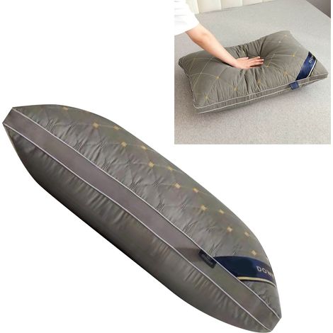 Oreiller Cervical Confortable et Lavable Premium Gris 800g pour Hôtel et Maison, Coussin de Sommeil Ergonomique