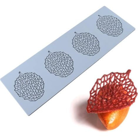 Moule silicone 3D feuille creuse pour chocolat, bonbons et pâtisseries, motif dentelle. (1/5)