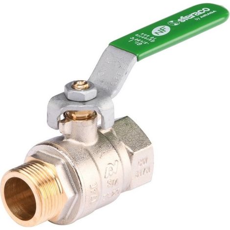 Vanne à sphère quart de tour NF mâle-femelle 2" poignée verte pour piquage ballon - THERMADOR 528009
