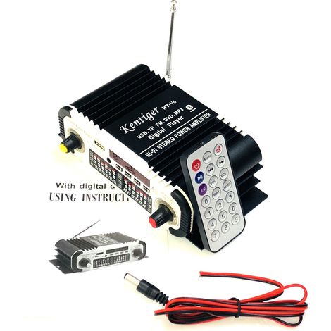 HY-V6 Bluetooth Amplifier, 12V Car/Home Computer/MP3/Mobile Phone Desktop Amplifier (V6 Bluetooth 5.0 version) (1/4)
