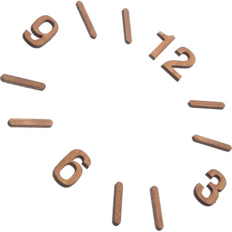 Chiffres d'horloge Murale à Faire soi-même, Chiffres d'horloge en Bois, Remplacement pour Anciens numéros, Lignes Lisses, résistants à l'usure, Salon, décoration de Maison (1/5)