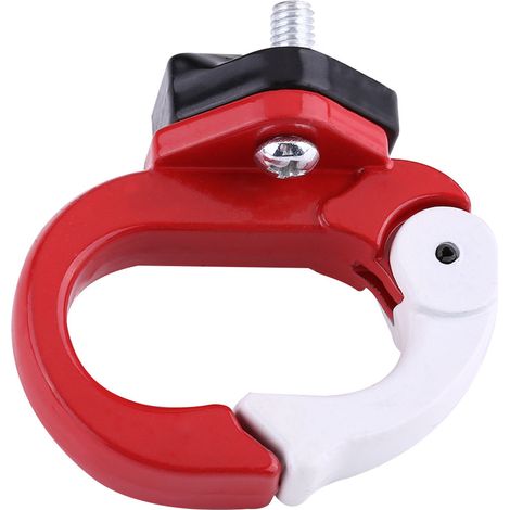 Support mural pour casque de moto en aluminium - Crochet griffe rouge (1/2)