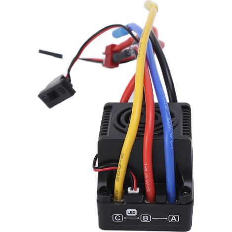 Wasserdichter elektronischer Drehzahlregler 60A für bürstenlose ferngesteuerte Autos im Maßstab 1:10 (1/5)