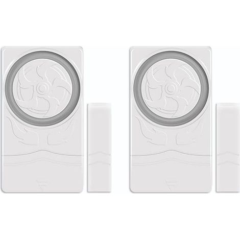 2 Pack Window Door Alarm, 110 dB Wireless Anti-Theft Magnetic Sensor for DIY Installation of Safes in Home, Garage