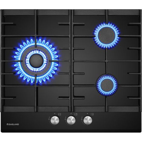 GASLAND Eingebaute Erdgas/Butan/Propan-Kochplatte, gehärtetes Glas - GH603BF - 3 Kochstellen - 6200W (1/5)
