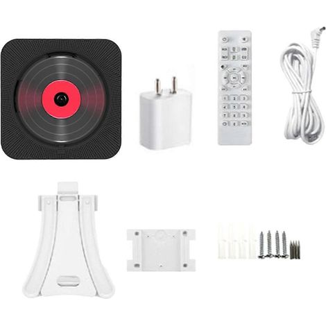 Lecteur CD portable, enceinte Bluetooth stéréo, écran LED, prise UE (1/5)