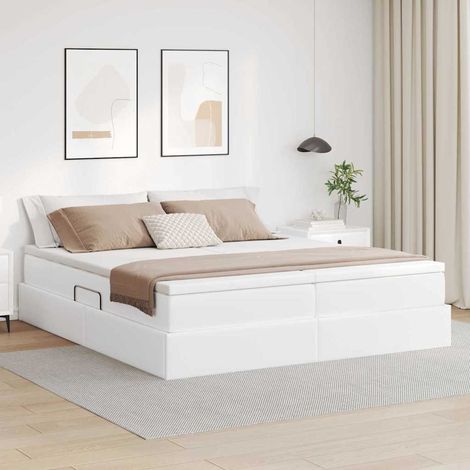 Lit avec rangement et matelas avec matelas Blanc 180 x 200 cm vidaXL (1/5)