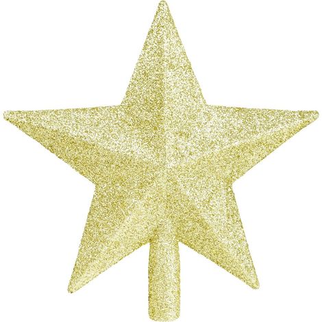 Étoile Dorée pour Sommet de Sapin de Noël – Décoration en Plastique Élégante pour Fêtes et Maison (1/5)