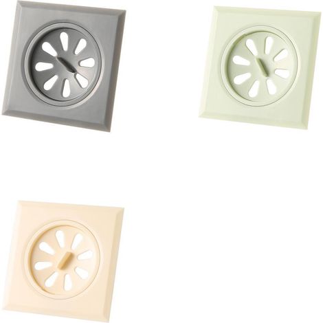 Filtre à cheveux pour siphon de baignoire, 3 pièces, en ABS, filtre à cheveux pour douche, filtre anti-odeurs pour siphon de sol, filtre efficacement les cheveux, prévient les odeurs (1/3)