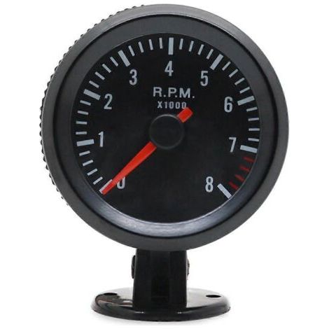 52-mm-Drehzahlmesser für 1- bis 8-Zylinder-Benzinmotoren – Schwarz (1/5)