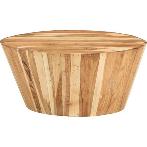 Maison Exclusive - Tavolino da Salotto Ø65x31 cm in Legno Massello di Acacia (1/5)