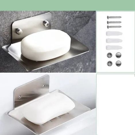 7-teiliges Badezimmer-Accessoire-Set (Edelstahl 304): Handtuchhalter, Toilettenpapierhalter, Haken, Seifenschale, Rasiererhalter (1/5)