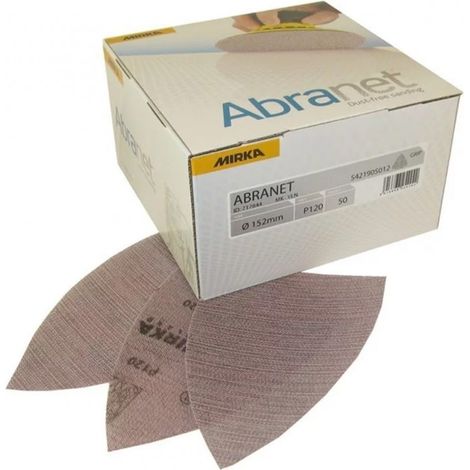 Boîte 50 triangles abrasifs Abranet Delta 100 x 152 x 152mm - Mirka Grain: 240 (1/6)
