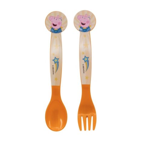 Set de 2 cubiertos plastico polipropileno de Peppa Pig &39Kindness Counts&39 (0/24)