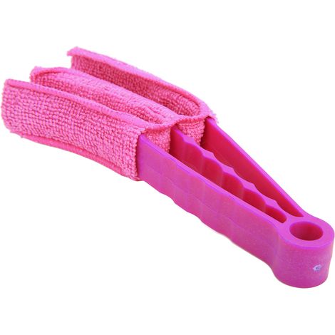 Mehrzweck-Mikrofasertuch zum Staubwischen von Lüftungsschlitzen im Auto, Fenstern, Jalousien, Rollläden und Ventilatoren – Rotrose (1/5)