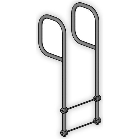 Hailo Ausstiegsholmbügel geschlossen für Steigleitern Typ STO, 40x20mm aus Stahl verzinkt (1/2)