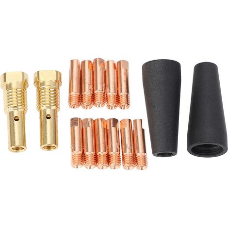 Kit de 15 buses à flux continu pour soudage MIG sans gaz, diffuseur de gaz, buse de 0,79 mm (0,031 po) pour Century FC90 80GL (1/5)